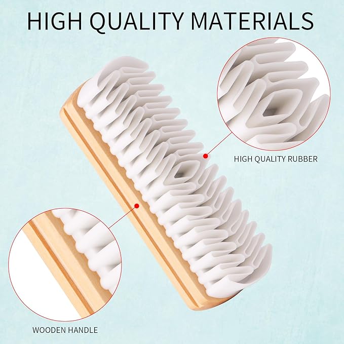 2Pcs Suede Cleaning Brush,Suede Eraser Kit for Shoes,Boots,Jackets, Bags, and Sofas, Wooden Handle Suede Shoe Cleaner by RARKVEN