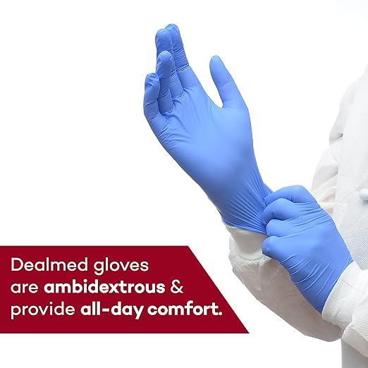 Dealmed Medical Exam Gloves – 2000 Count Large Nitrile Gloves, Disposable Non-Irritating Latex Free, Multi-Purpose Use for a First Aid Kit and Medical Facilities
