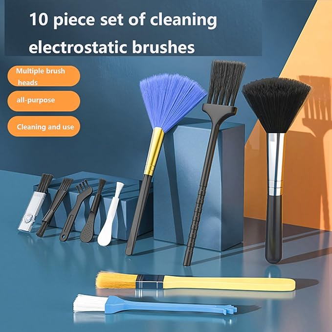 Keyboard Brush, Small Cleaning Brush, Portable Nylon Anti-Static Brush, Electronic Computer Keyboard and Laptop Cleaning Brush, Sewing Machine, Cleaning Brush Kit, 10Pcs