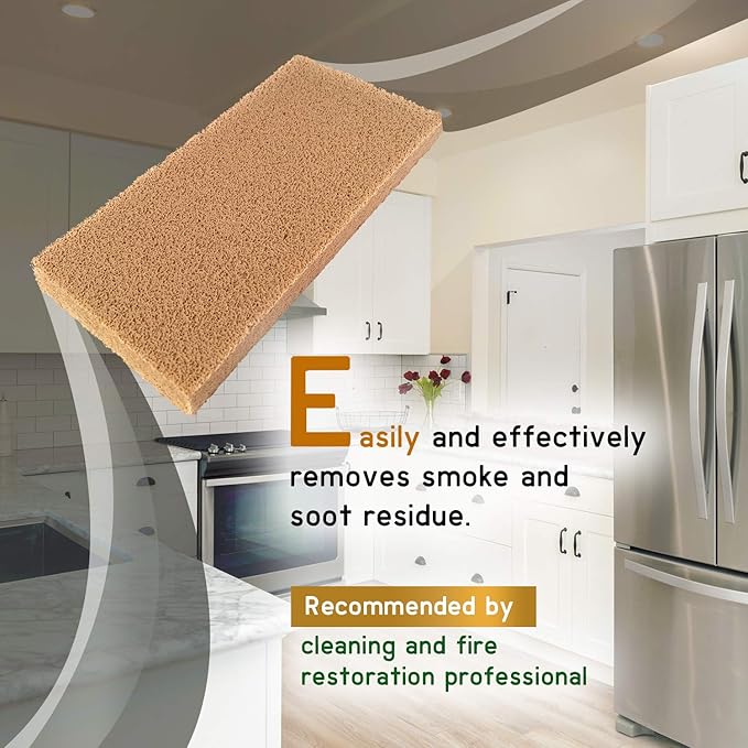 Dry Cleaning Soot Eraser Sponge - (3-Pack) for Smoke, Soot, Dust and Dirt Removal