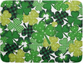 Khope St Patrick's Day Dish Drying Mat for Kitchen Counter 18x24 Inch Green Shamrock Reusable Washable Lucky Clover Plaid Drying Pad Countertop Home Decor