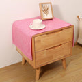Small Bedside Tablecloth Table Dustcover End Tabletop Home Decoration Fabric Tablecloth Nightstand Table Covering Doilies for Furniture Décor (16×35inch)