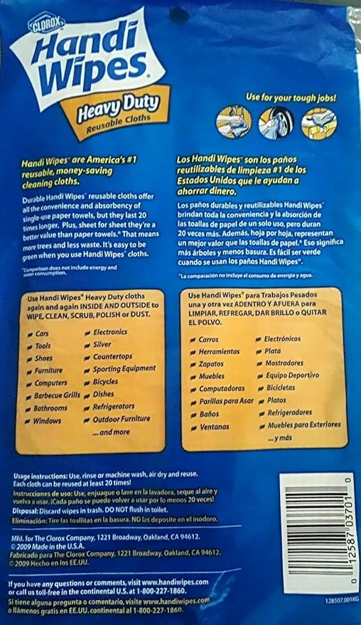 Handi Wipes Heavy Duty 3Ct 6-Pack