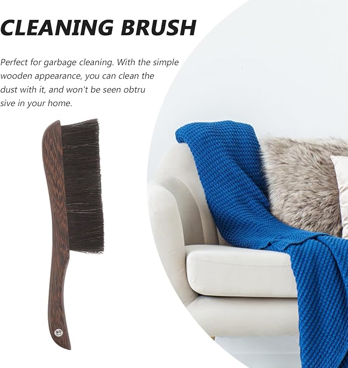 Healifty Soft Bristle Bed Brush 32cm with Ebony Wood Handle, Dust Removal Cleaning Brush for Instruments, Keyboards, Mattresses, and Household Dusting
