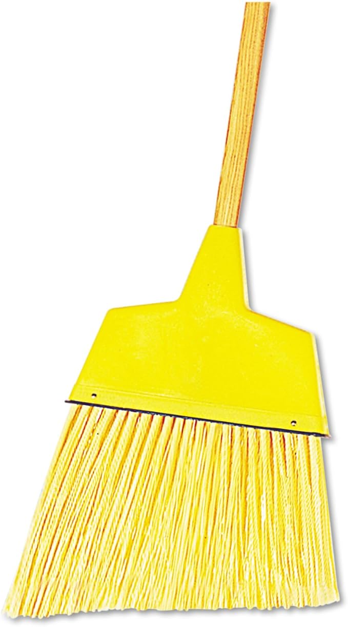 Boardwalk 932AEA Angler Broom Plastic Bristles 42-Inch Wood Handle Yellow