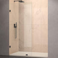 Shower Glass Panel 36" x 79" Easy-to-Clean Treated, 3/8" Tempered Glass Shower Screen, Frameless Shower Door for Walk In Bathroom, Matte Black