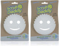 Scrub Daddy Sponge - Dye Free - Scratch-Free Scrubber for Dishes and Home, Odor Resistant, Soft in Warm Water, Firm in Cold, Deep Cleaning, Dishwasher Safe, Multi-use, 1ct (2 Pack)