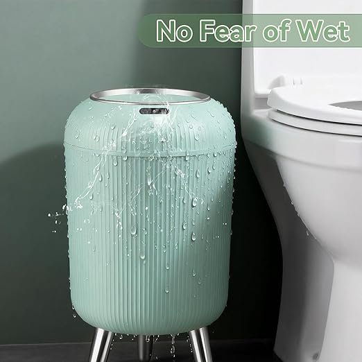 Procade Motion Sensor Trash Can with Lid,3 Gallon/11L Small Bathroom Garbage can,Blue Wastebasket Touchless Trashcan with Removable Leg,Automatic Trash Bin for Bedroom,Toilet, Office, rv, Living Room