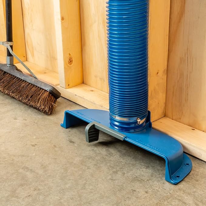 Floor Sweep w/Blast Gate - Dust Collectors for Woodworking Captures any Dust, & Debris - Easily Open Foot-Activated Dust Gate - Wall Mounted Dust Collector Accessories w/Pre-Drilled Mounting Holes