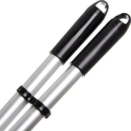 Carlisle FoodService Products Duo-Pan Upright Dust Pan and Broom Set with Adjustable Broom Head for Floor Cleaning, Restaurants, and Janitorial Use, 36 x 11.8 x 41 Inches, Black (Pack of 4)