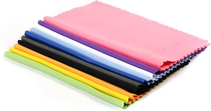 10-Pack Microfiber Cleaning Cloths for Smart phones, Laptops, Tablets, Lenses, LCD Monitor, TV, Camera, Glasses, Optics Etc
