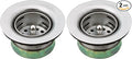 Moen 22174 Sink Basket Strainer with Drain Assembly, 2", Stainless Steel (Pack of 2)