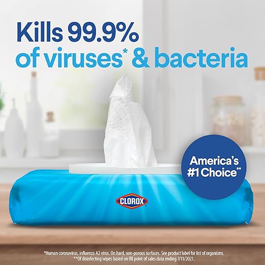Clorox Disinfecting Wipes, Bleach Free Cleaning Wipes, Fresh Scent, 75 Count (Package May Vary)