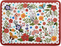 Large Microfiber Dish Drying Mat Red Floral Absorbent Drying Pad for Kitchen Counter
