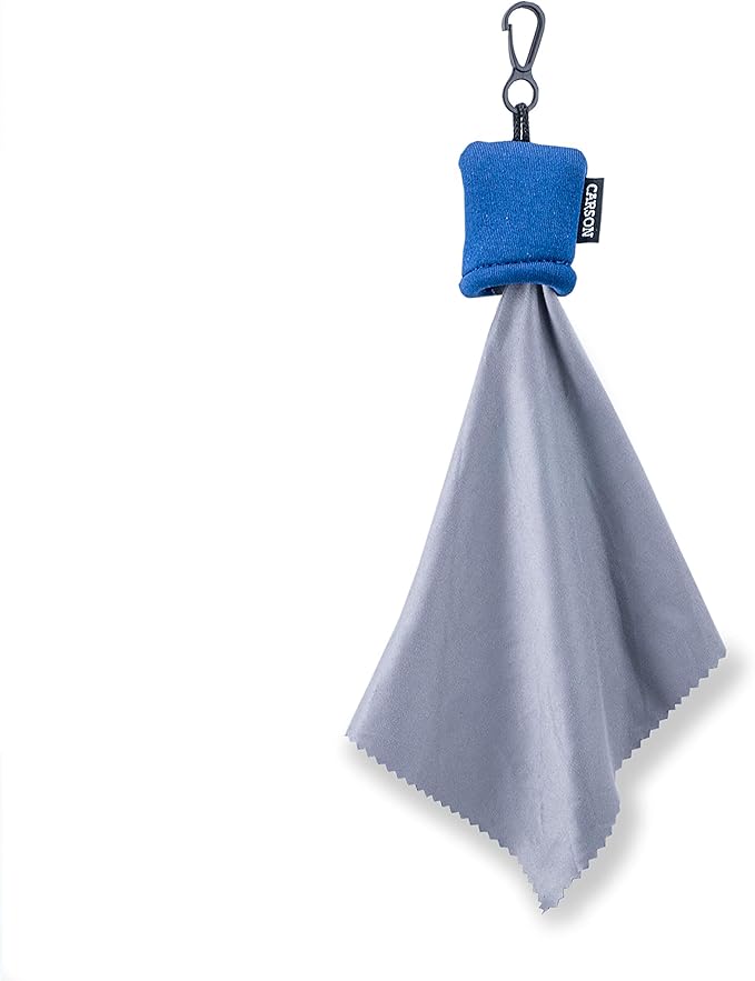 Carson Stuff-It Microfiber Lens Cloth Cleaning System for Eyeglasses, Smartphones, Tablets, Optics, Lenses, Cameras and More