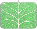 Green Leaf Veins Dish Drying Mat for Kitchen Counter Absorbent Microfiber Drying Pad, Medium 16x18 in