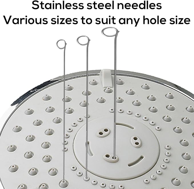 40pcs Shower Head Cleaner Tools, 2 Designs Shower Head Cleaning Brushes Multi-Size Showerhead Cleaner Picks Anti-Clogging Cleaning Brush for Bathroom Small Hole Gap Nozzle Window Slot (Red)