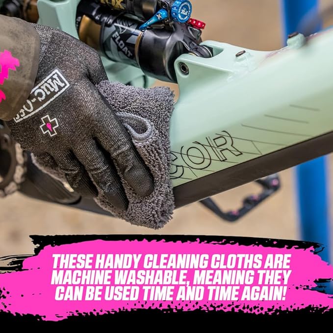 Muc Off Premium Microfibre Cleaning & Polishing Cloth, Grey