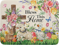 Easter Farmhouse Dish Drying Mat Funny Animal Microfiber Dish Pad for Kitchen Counter Large 18 X24 In