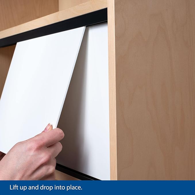 1/4" Panel Sliding Door Track - 48" Beige Plastic Upper & Lower Set, USA Made, Pack of 1 - Outwater
