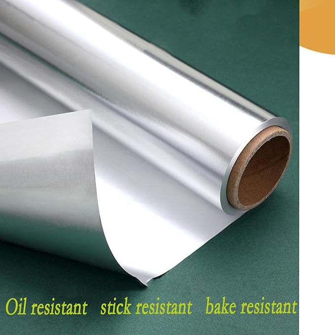 5-Pack Heavy Duty Grilling Aluminum Foil ， Baking Foil Paper, Sheets for Food Tinfoil Roll,High-Temperature Resistant for Home Cooking,Hair Foils(Heavy-30CM*20M*15um)