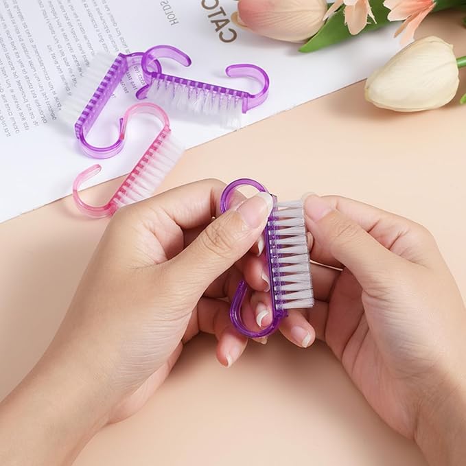 27Pcs Handle Grip Nail Brush Mini Nail Brushes Hand Fingernail Brush Colorful Fingernail Brushes PedicureBrushes Scrubbing Kit Nails Accessories for Men Women Toes and Nails Cleaner
