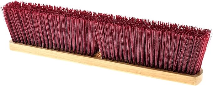 PRO SOURCE Heavy Duty Rough-Surface Push Broom Head with Threaded Block: 18" Wide
