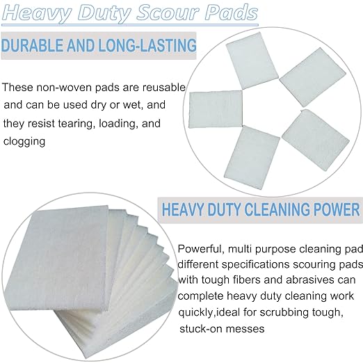 10 Pack 6" x 9" Superfine General Purpose Scuff Pads for Scuffing, Scouring, Sanding, Paint - Surface Preparation Automotive Car Auto Body Woodworking (White -2000 Grit)