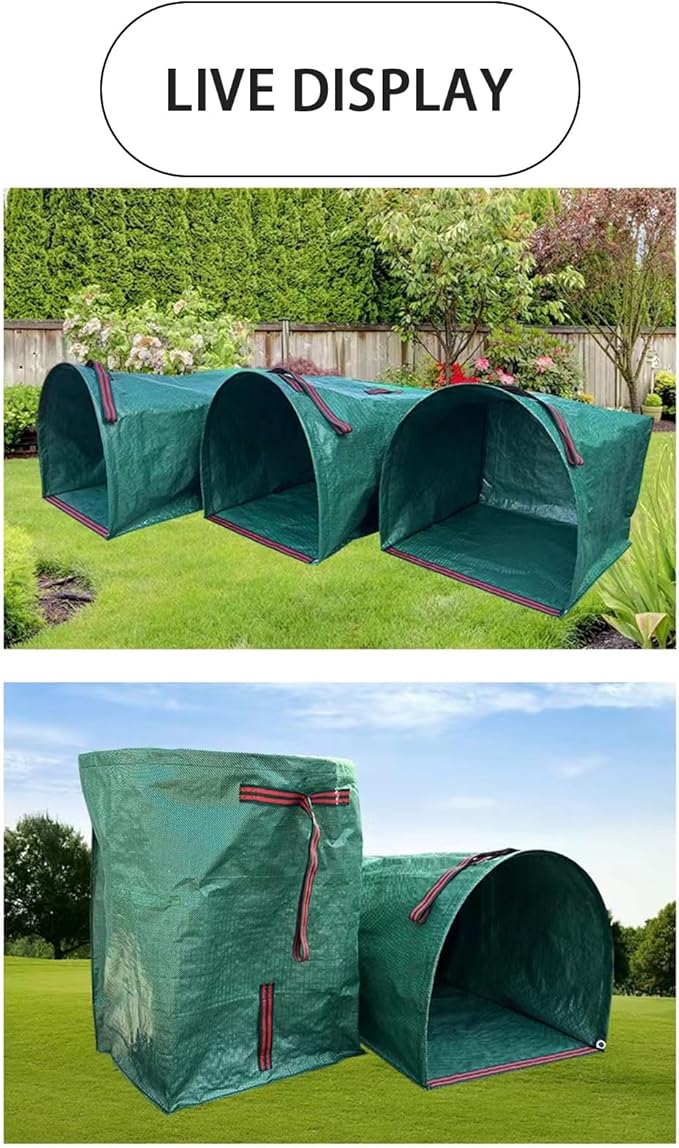 2 Pack 40 Gallon Reusable Leaf Collector Bag for Collecting Leaves, Lawn Grass, Clippings and Branches. Leaf Dustpan. Leaves Collector for Leaves, Debris, Grass, Lawn Trash, Come with Gloves