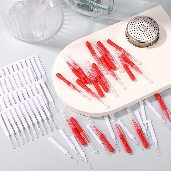 70pcs Shower Head Cleaning Tools, Including 20 Cleaning Brushes and 50 Shower Hole Cleaner Picks Brushes Unclogger Accessories for Showerhead Small Holes Faucets Sink Gaps Nozzles(Red & White)
