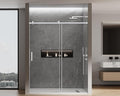 56-60 in. W x 74 in. H Frameless Sliding Shower Door, 5/16"(8mm) Clear Tempered Glass, Premium SUS304 Stainless Steel Hardware, Double Nano Coating, JVR-X02 (Bright Chrome)