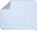 12 * 16 inch Microfiber Dish Drying Mat, Superb Absorbent Kitchen Dish Drying Pad, Reversible Drainboard for Countertop, Blue