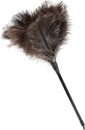 Ostrich Feather Duster 15Inch Natural Fluffy Handheld Feather Dusters for Cleaning Keyboard Home Car Office (1PCS)