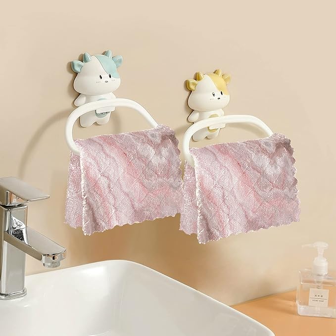 ALAZA Dish Towels - Rose Gold Marble Pink Dish Cloths, Super Absorbent Coral Velvet, Lint Free, Soft Towel Kitchen Accessories Set of 6, 11"x11"