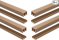 1/4" Panel Sliding Door Track - 36" Beige Plastic Upper & Lower Set, USA Made, Pack of 4 - Outwater