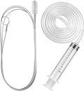 Gisafai 3 Pcs 36'' Refrigerator Cleaning Kit with 12 ml Syringe Compatible with Water Line for 1.5m Flexible Refrigerator Scrub Brush Flexible Feeding Tube Brush for Ice Maker Dispenser