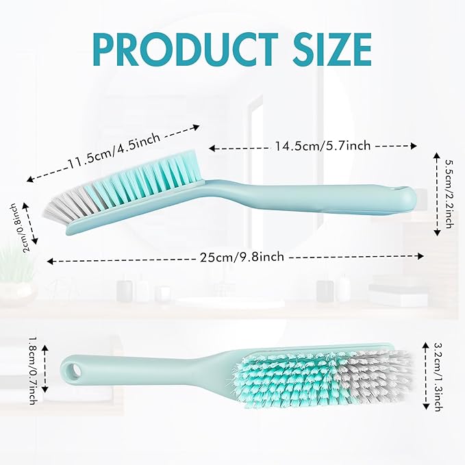 Household Laundry Brush Shoe Brush, PP Plastic Sturdy Handle & PBT Soft Bristle Cleaning Brush, Professional Scrub Brush for Cleaning Fabrics Clothes Floors Bathrooms