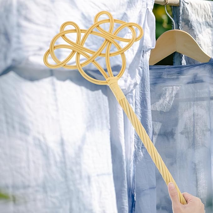 Carpet and Rug, Rattan Rug Pillow Dust Long Handle Paddle Comforter Manual Dust Whisperer Sweep Tools for Quilts Bedding