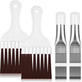 Boao Air Conditioner Condenser Fin Comb, Fin Cleaning Brush Air Conditioner Coil Cleaner Refrigerator Coil Cleaning Whisk Brush Evaporator Radiator Repair Tool(4 Pieces)