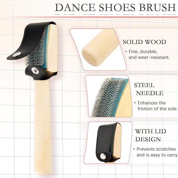 Cosmos 2 Pcs Dance Shoes Brush, Suede Soles Wire Shoes Cleaners Cleaning Brush for Dancing Shoes