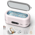 Jewelry Cleaner Ultrasonic Machine, Upgraded 48KHz Ultrasonic Cleaner with 304 Stainless Steel for Jewelry, Eyeglasses, Rings, Watch Strap, Dentures-Pink