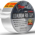 Aluminum Foil Duct Tape Heavy Duty,High Temperature Sealing and Patching,for HVAC,Air Ducts,Metal Repair, Foamboard,Insulation,Dryer Vent and More,2 Inch x 30 Yards,Silver