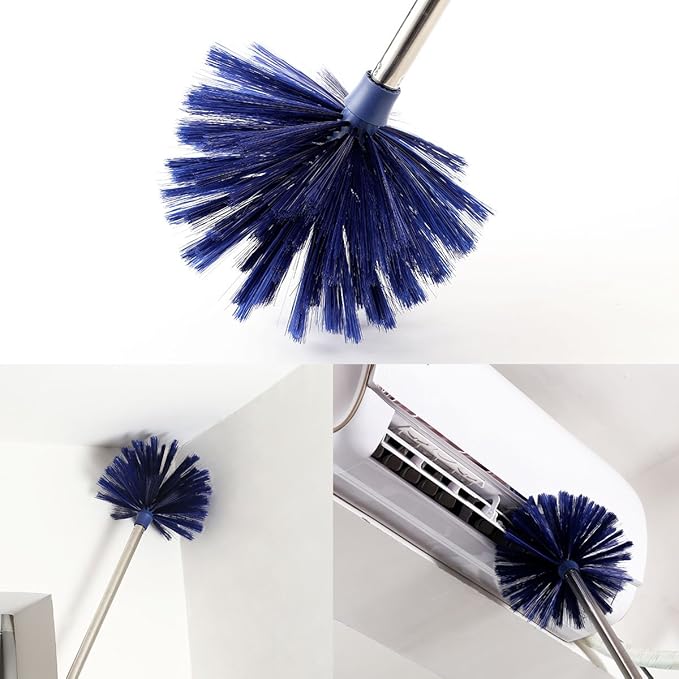 Cobweb Duster, MEIBEI Removable and Washable Ceiling Fan Duster with Long Handle-72.1", Non-Scratch Bristles Cobweb Brush for Cleaning High Ceiling, Book Shelve, Curtain Rod