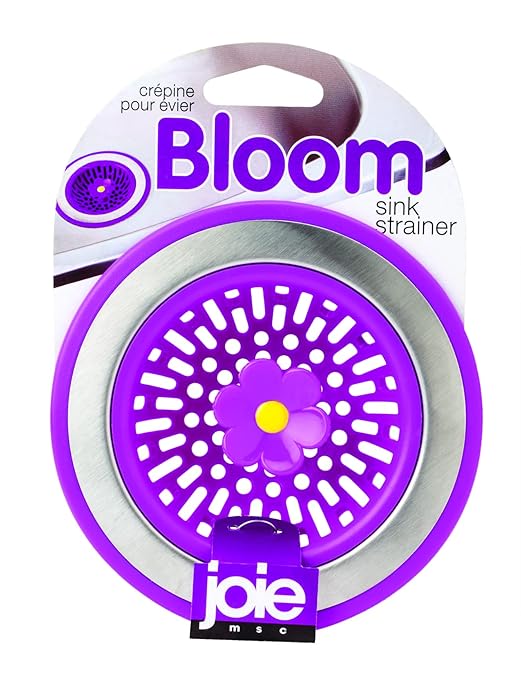 Joie Bloom Kitchen Sink Strainer Basket, Fits All Standard Sinks, Stainless Steel, Cute Garbage Disposal Drain Cover, 4.5-Inch, Flower, Colors May Vary