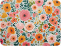 Watercolor Flower Dish Drying Mat - Pink Floral Drying Mat for Kitchen Counter 18 X 24 In