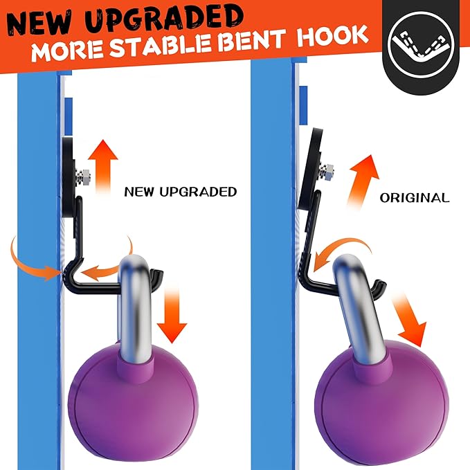 ULIBERMAGNET Upgraded Large Magnetic Hooks,Strong Heavy Duty Magnet Hooks for Power Drill,Broom,Garden Tools, Pegboard, Garage, Workshop, Hardware, 4 Pack Magnet Storage Holder for Hanging(Black)