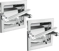 Toilet Paper Holder 2 Pack, Recessed Pivoting Toilet Paper Holder Wall Mount Stainless Steel for Large Rolls in Bathroom (Chrome)