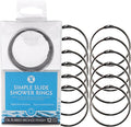 SlipX Solutions Simple Slide Shower Curtain Rings Provide Effortless Gliding on Standard Shower Rods (Rust Resistant, Snap Closure) (24, Oil Rubbed Bronze)