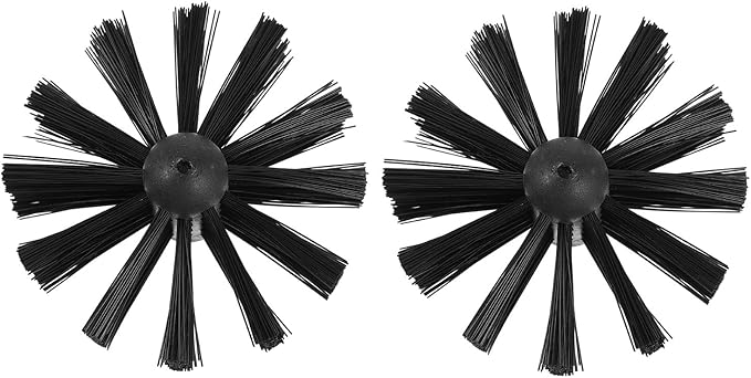 Chimney Brush Head Replacement Dryer Vent Pipe Cleaning Brush Compatible with Electric Drill for Home Vent and Duct Maintenance 3.93X3.93X2.16In