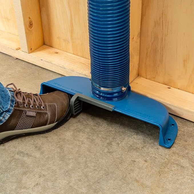 Floor Sweep w/Blast Gate - Dust Collectors for Woodworking Captures any Dust, & Debris - Easily Open Foot-Activated Dust Gate - Wall Mounted Dust Collector Accessories w/Pre-Drilled Mounting Holes